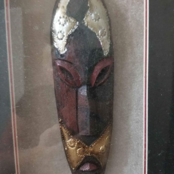 African Mask Picture Set of 2 - Picture 2 of 2